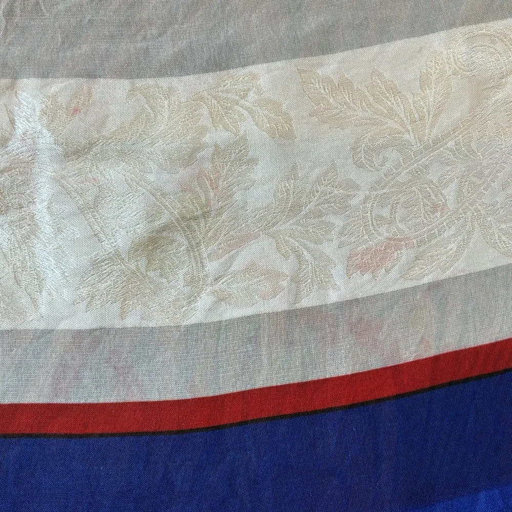 Oscar de la Renta Vintage Multicolor Geometric Silk Scarf Fall Luxury‎